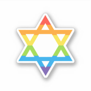 Adesivo LGBTQ - Estrela Judaica de Israel do Mês do Orgulh