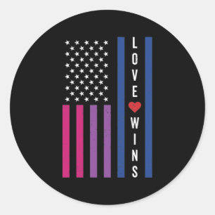 Adesivo LGBTQ O Amor do Orgulho Bissexual ganha bandeira a