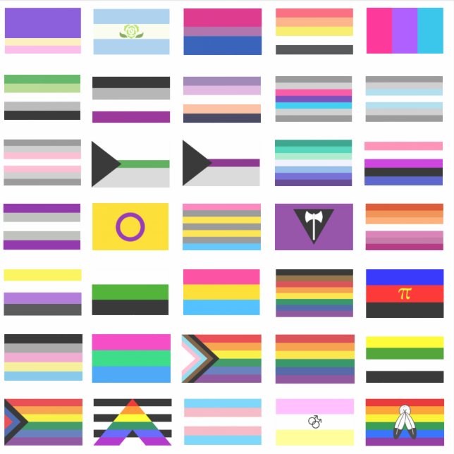 Adesivo LGBTQ+ Pride Flags (Frente)