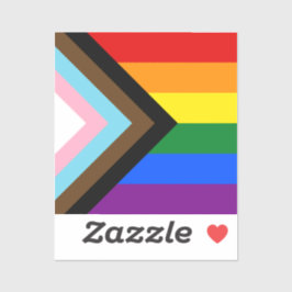 Adesivo LGBTQ & Pride - Sinalizador de progresso do arco-í