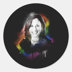 Adesivo LGBTQ Rainbow Kamala Harris Primo Paint