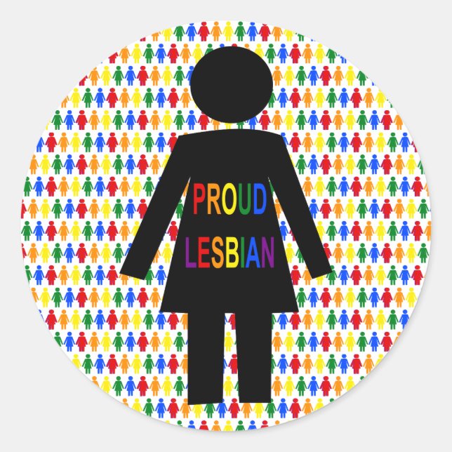 Adesivo LGBTQ Silhouette Lésbica e Damas Arco-Íris (Frente)
