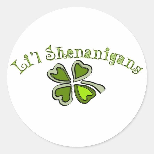 Adesivo Li’l Shenanigans Um Partido Estranho Shamrock Cart (Frente)