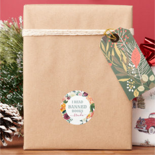 Adesivo Li livros proibidos Floral Wreath