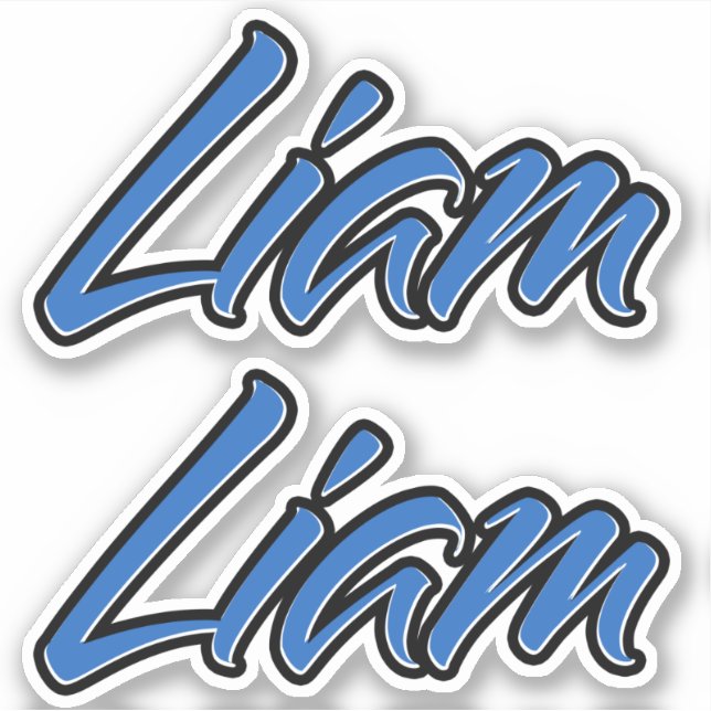Adesivo Liam Name blue Aufkleber Sticker Stickerset (Frente)