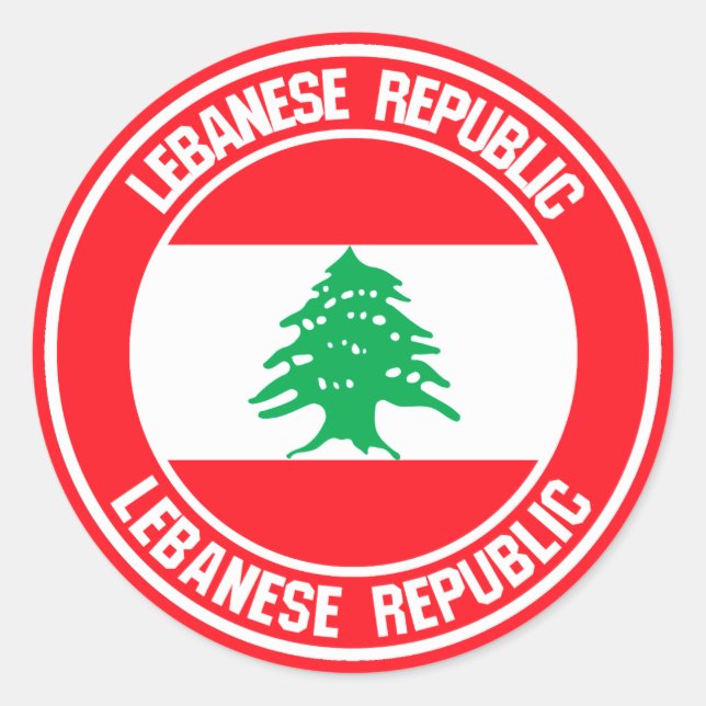 Adesivo Líbano Round Emblem (Frente)