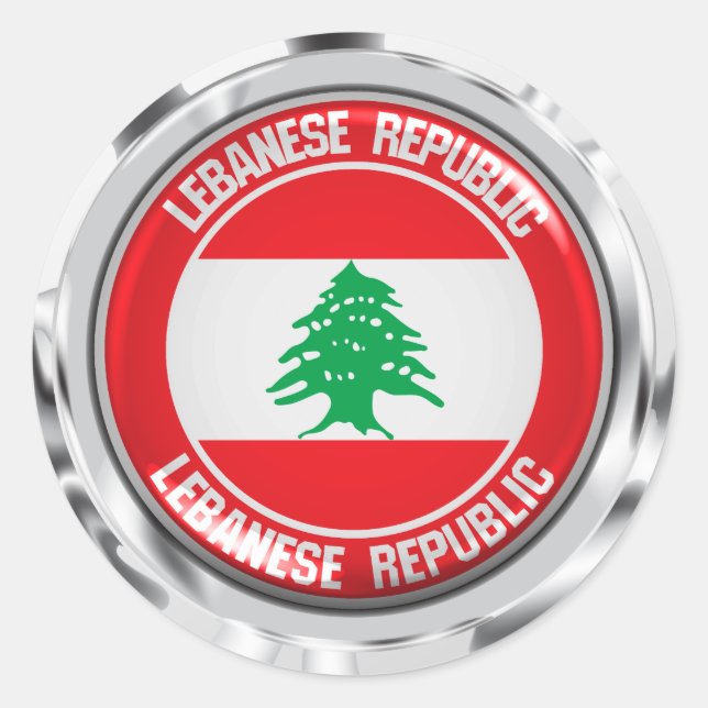 Adesivo Líbano Round Emblem (Frente)