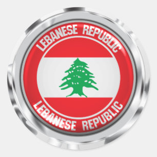 Adesivo Líbano Round Emblem
