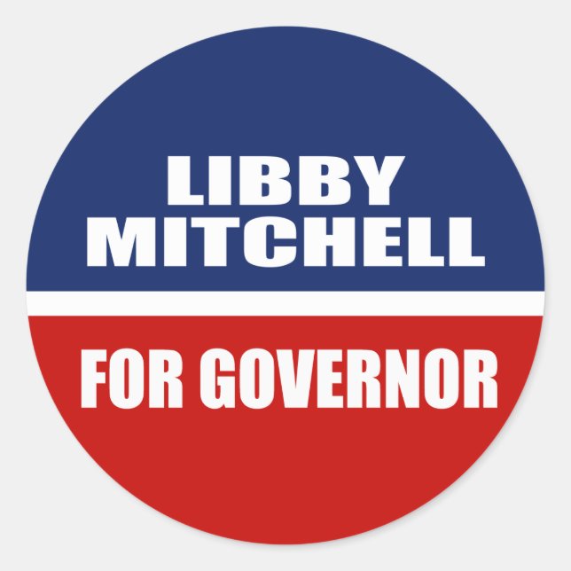 ADESIVO LIBBY MITCHELL PARA GOVERNADOR (Frente)