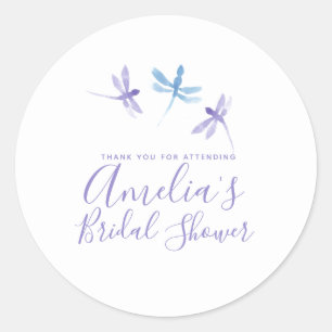 Adesivo Libélulas Desenhadas à Mão Roxas  Chás de Bebê 