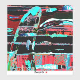 Adesivo Liberdade Abstrata – Vinil Grande 8" x 8" Cortado