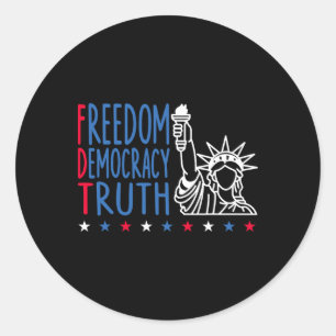 Adesivo Liberdade Democracia Verdade Patriótico Bandeira d
