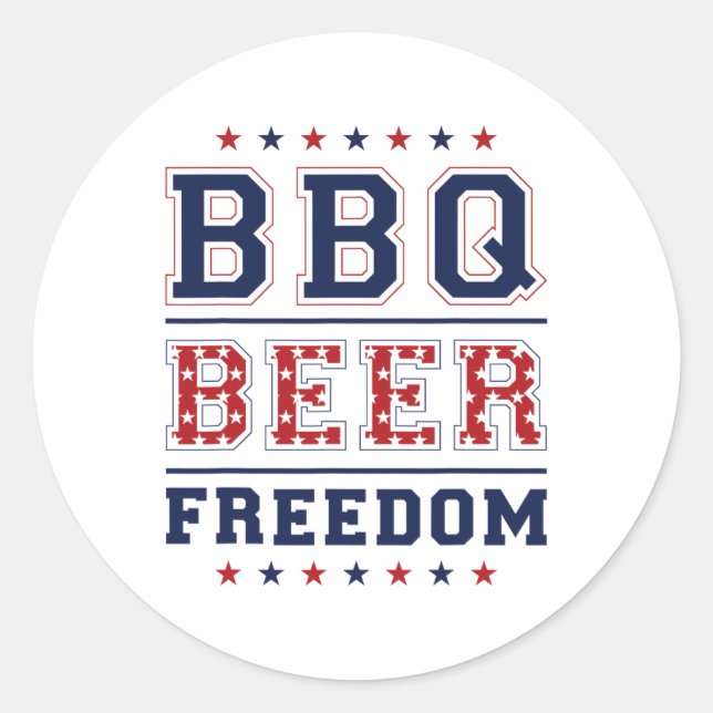 Adesivo Liberdade do Beer do churrasco 1 (Frente)