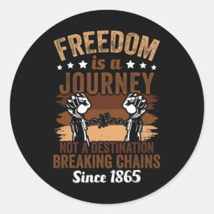 Adesivo Liberdade é uma jornada de 1865 afro-americanos