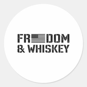 Adesivo Liberdade E Whisky - 4 De Julho Bandeira Dos EUA E