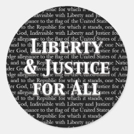 Adesivo Liberdade & justiça para todas as garantia de | da