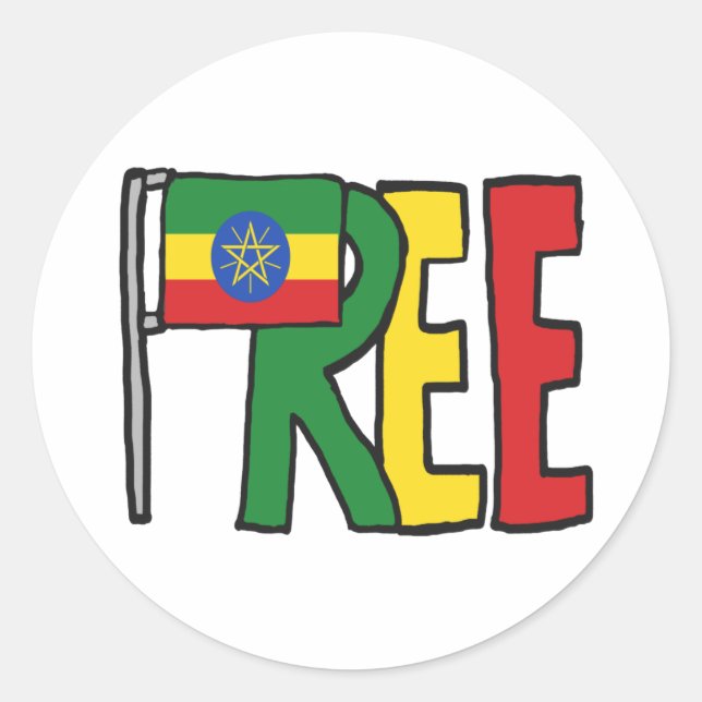 Adesivo Liberdade na Etiópia (Frente)