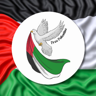 Adesivo Liberdade Palestina Bandeira Palestina Dove Paz