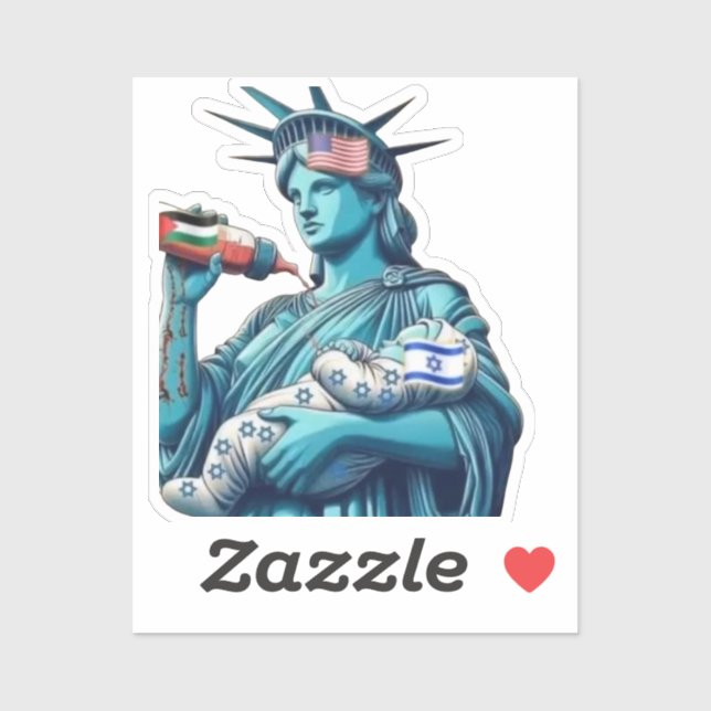 Adesivo Liberdade palestina livre para o genocídio dos eua (Folha)