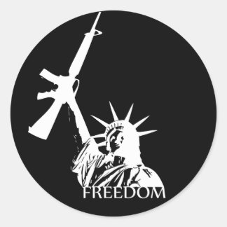 Adesivo Liberdade - Tem armas? (Grande Escuro)