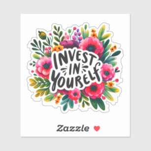 Adesivo Libere Seu Potencial Com Inspiração Floral