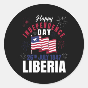 Adesivo Libéria Dia da Independência Libéria Bandeira da L