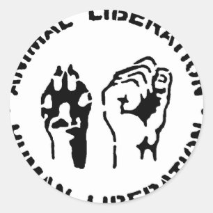 Adesivo Libertação Animal - Libertação Humana
