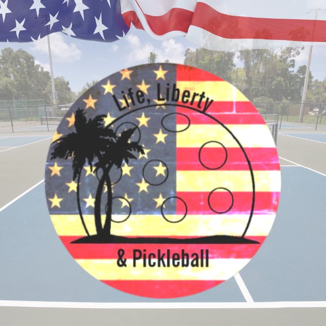 Adesivo Libertação da Vida e Patriótico Pickleball (Criador carregado)