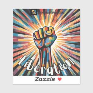 Adesivo "Libertação" - Um Símbolo Negrito da Unidade