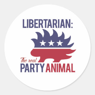 Adesivo Libertário - O Verdadeiro Animal de Festa - -