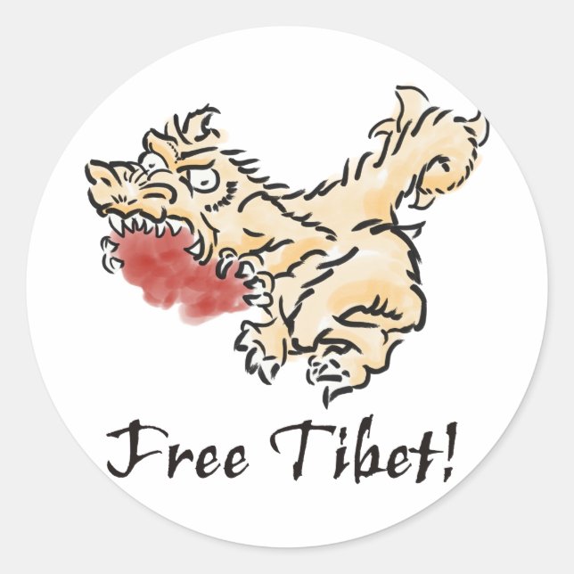 Adesivo Liberte o Tibete! (Frente)