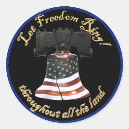 Adesivo Liberty Bell com Bandeira Americana - Deixe a Libe