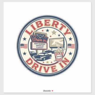 Adesivo Liberty Drive Em Patriótico Patriótico Drive Em Th