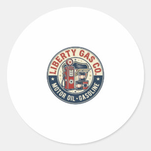 Adesivo Liberty Gas Co Patriótico Estação de Gasolina Patr