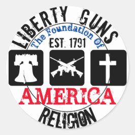 Adesivo Liberty Guns Religião, Sticker