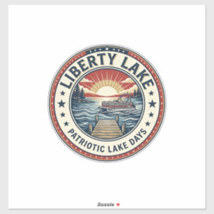 Adesivo Liberty Lake Patriótico Patriótico Lake Life Vinta