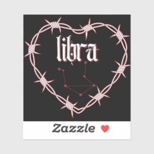 Adesivo Libra Constelação Gothic Barbed Design