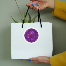 Adesivo Libra Gold Foil - Símbolo Constelação Zodiac