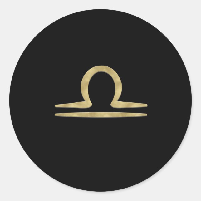Adesivo LIBRA Ouro de setembro outubro Aniversário Astrolo (Frente)