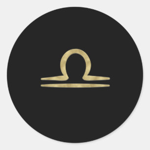 Adesivo LIBRA Ouro de Setembro Outubro Astrologia do Anive