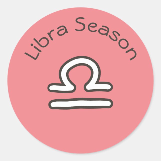 Adesivo Libra Season Astrologia Zodiac - Sinal Rosa (Frente)