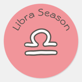 Adesivo Libra Season Astrologia Zodiac - Sinal Rosa