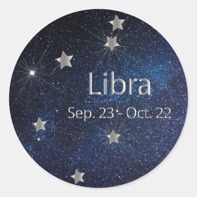 Adesivo Libra - Sinal de Estrela Zodiac (Frente)