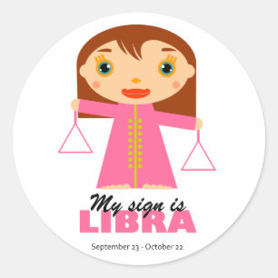 Adesivo Libra Zodiac para Crianças