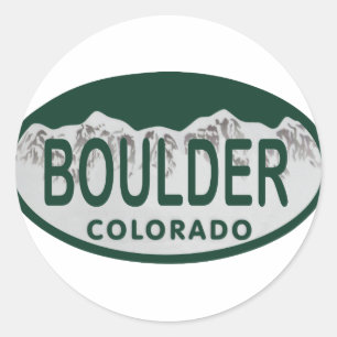 Adesivo Licença de Boulder oval