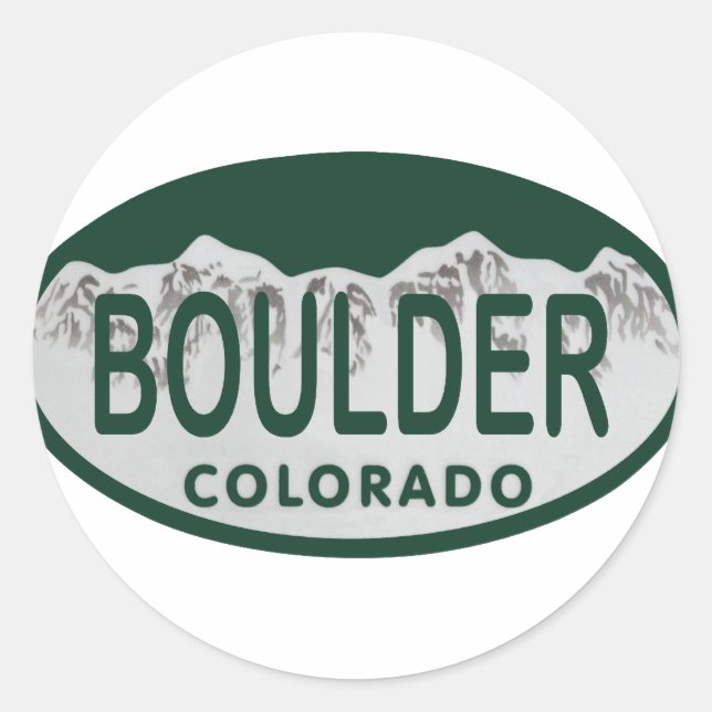 Adesivo Licença de Boulder oval (Frente)