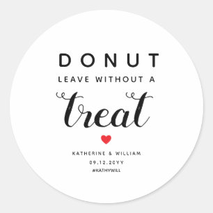 Adesivo Licença de rosquinha sem o Favor do Casamento do T