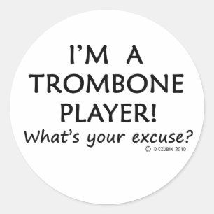 Adesivo Licença do Trombone Player