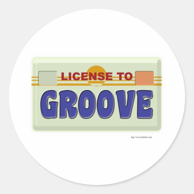 Adesivo Licença Para se Divertir Logotipo de Festa Design (Frente)