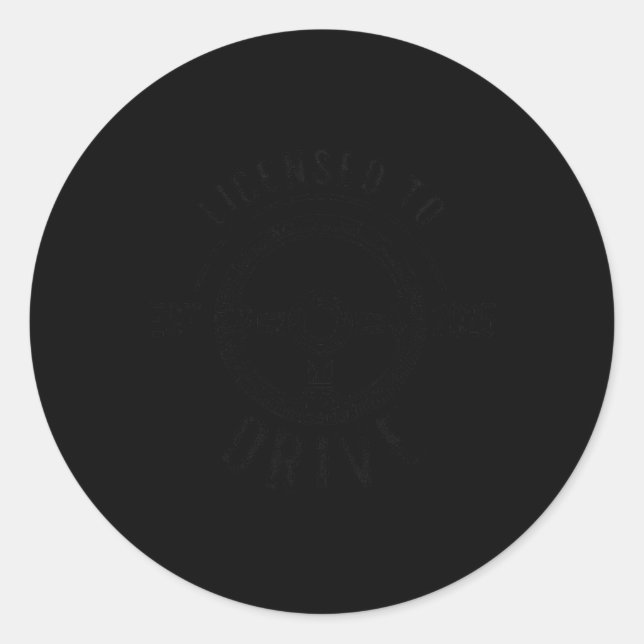 Adesivo Licensed To Drive New Drivers License Est 2025  (Frente)